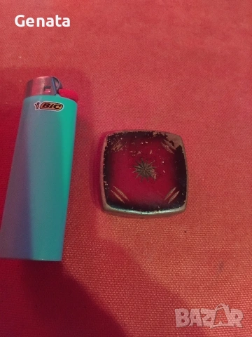 Стар джобен пепелник табакера кутия