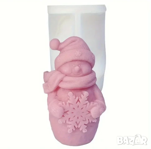 Молд Снежен човек със снежинка 