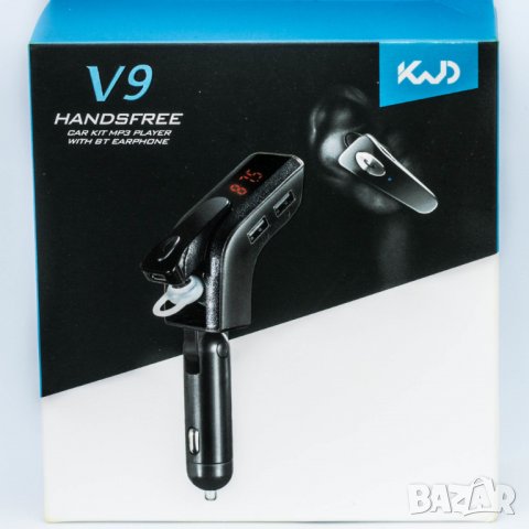 V9 FM Wireless трансмитер с hands-free слушалка, снимка 6 - Bluetooth слушалки - 32976618