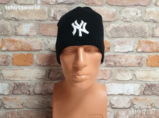Нова зимна шапка New York (Ню Йорк) с бяло лого, снимка 5 - Шапки - 43270904