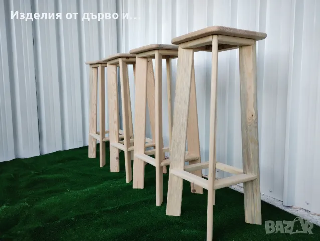Дървени бар столове за заведения и дома , снимка 3 - Столове - 48409864