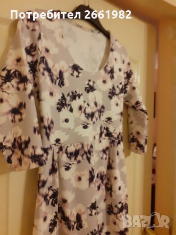 Разкпшна лилава рокля/туника на цветя, снимка 3 - Рокли - 33522643