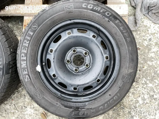 14 цола джанти 5х100 Skoda Fabia 5J et35 гуми 165/70/14 Симперит, снимка 2 - Гуми и джанти - 49799209