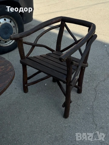 Комплект столове с маса Ръчна изработка , снимка 1