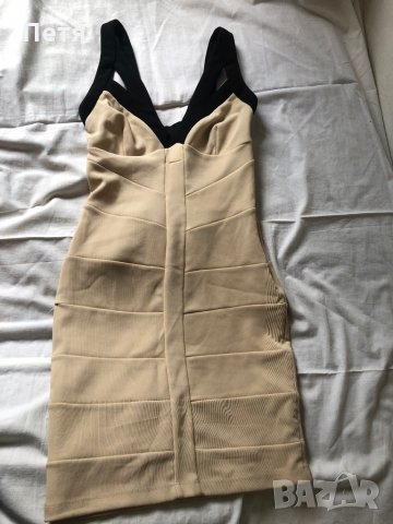 Tally Weijl Еластична бежова рокля, снимка 1