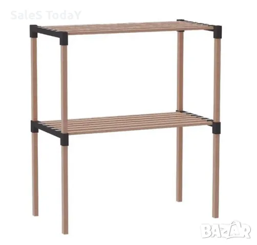 Етажерка за микровълнова, Стелаж с 2 рафта, етажерка за кухня, снимка 2 - Бюфети - 43820115