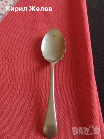 Стара лъжичка за кафе чай десерт Английски стил с печат STAINLESS NICEEL за КОЛЕКЦИОНЕРИ 31663