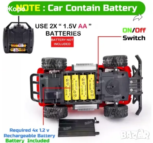 ВИСОКОПРОХОДИМА СЪСТЕЗАТЕЛНА КОЛА X-TOPKING С ДИСТАНЦИОННО УПРАВЛЕНИЕ КН2796, снимка 6 - Коли, камиони, мотори, писти - 48014316