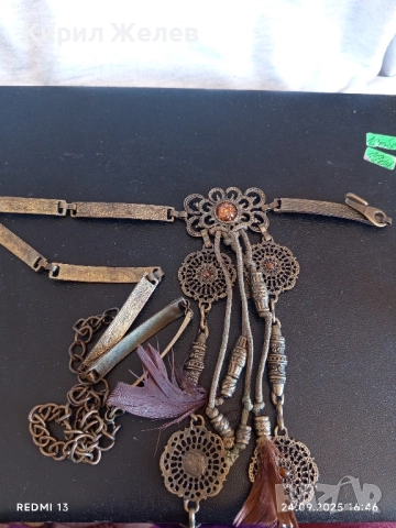 Дамски колан РЕТРО стил много красиво орнаментиран с камъни 27108, снимка 11 - Колани - 51823370