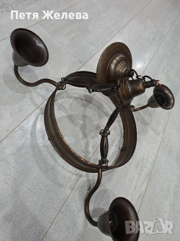 Стари месингови полилей, снимка 13 - Антикварни и старинни предмети - 53326013