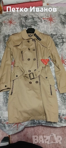 Дамски шлифер Definitions – бежов, размер EU 46, снимка 2 - Шлифери - 52891364