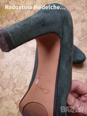 Естествен велур на ток 38 номер нови, снимка 3 - Дамски елегантни обувки - 36838052