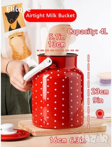 Емайлиран съд за съхранение на течности, снимка 2 - Други - 52894857