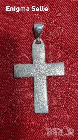 Сребърен кръст 925, снимка 2 - Колиета, медальони, синджири - 52887626