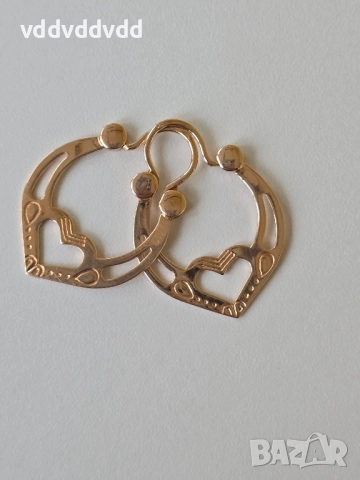 СССР златни обеци 14 карата , снимка 4 - Обеци - 52120441