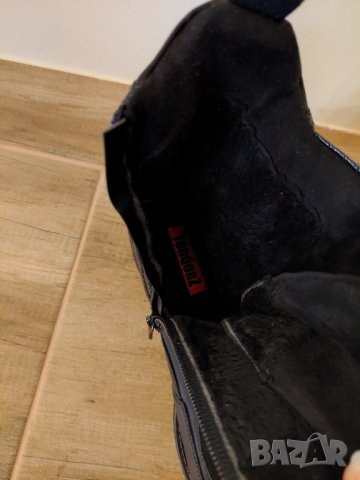 Черни кожени боти TendenZ, снимка 3 - Дамски боти - 38851517