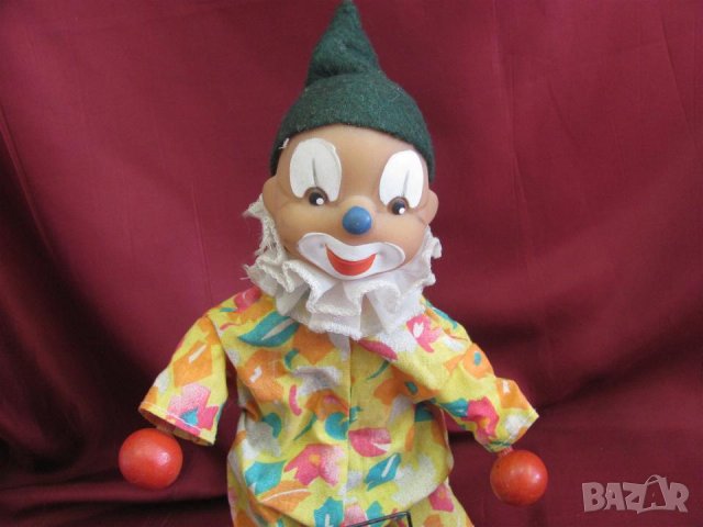 70-те Детска Играчка Клоун механизирана, снимка 2 - Антикварни и старинни предмети - 37030686
