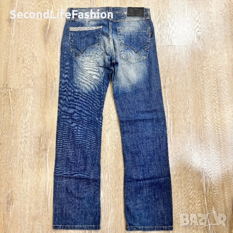 Мъжки дънки MISHUMO, сини, накъсани прави размер W32 L32, снимка 8 - Дънки - 53253209