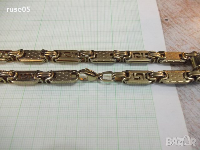 Синджир жълт с разпятието имитационна бижутерия - 92 гр., снимка 3 - Колиета, медальони, синджири - 27158554