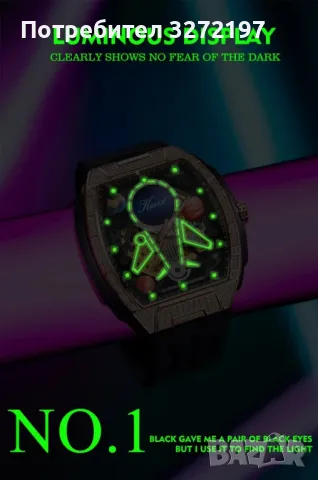 KUERST Луксозен Автоматичен Механичен Часовник, инкрустиран с малки изкуствени диаманти , снимка 3 - Мъжки - 48030626