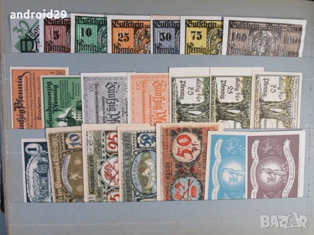 Банкноти Германия 1915 - 1921г (German emergency banknotes), снимка 14 - Нумизматика и бонистика - 26534409