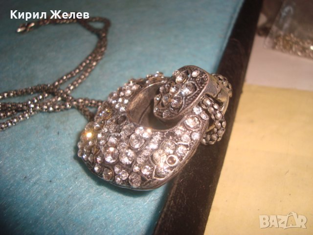 ПОСРЕБРЕН ФЛОРАЛЕН АЖУРНА АРТ ИЗРАБОТКА БЕЛ ЕПОК СТИЛ МЕДАЛЬОН с ЦИРКОНИ 3267 , снимка 10 - Колиета, медальони, синджири - 35194098