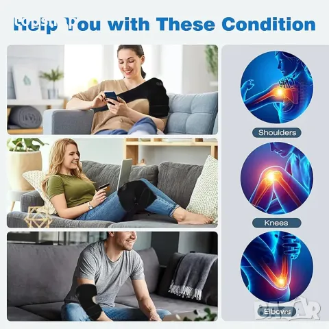 Масажор с подгряваща подложка за раменете SPOTBRACE, 3-в-1 USB нагряване, 3 режима, снимка 6 - Масажори - 50302980