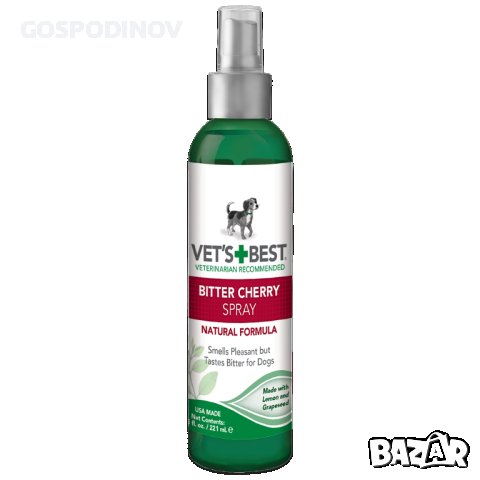 Vet`s Best Bitter Chery 221 мл натурален спрей против нагризване, аромат на череша
