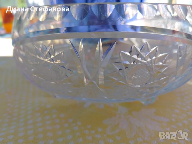 Фруктиера и бонбониера кристал, снимка 3 - Сервизи - 51328085