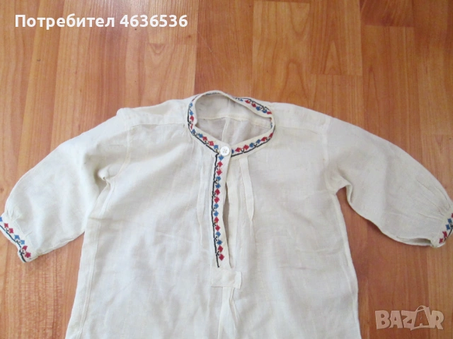 Детска (бебешка) риза за носия , ръчна бродерия, снимка 4 - Антикварни и старинни предмети - 53272531