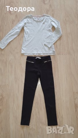 Панталон с блузка р.134, снимка 2 - Детски панталони и дънки - 39607939