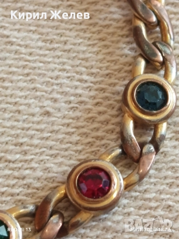 КРАСИВА ГРИВНА с СИНТЕТИЧНИ РУБИНИ ЦВЕТНИ 52286, снимка 5 - Гривни - 52501048