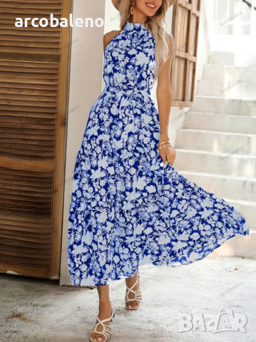 Лятна френска секси рокля с деколте без ръкави и цепки, 3цвята , снимка 7 - Рокли - 44843571