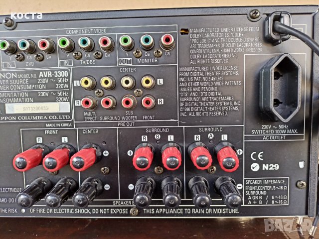 Усилвател Denon AVR-3300, снимка 14 - Ресийвъри, усилватели, смесителни пултове - 35540484