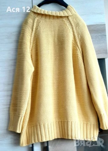 Използван пуловер, с мека,  поло яка, снимка 1 - Блузи с дълъг ръкав и пуловери - 42944308