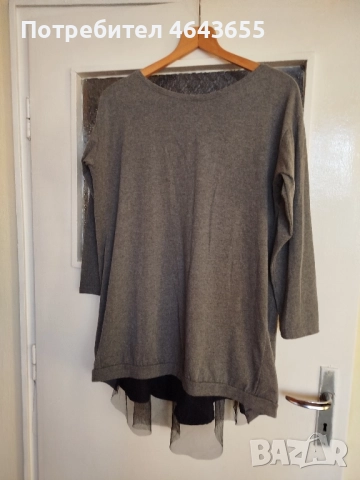 Елегантна блуза с интересен гръб хл размер , снимка 2 - Блузи с дълъг ръкав и пуловери - 52425044