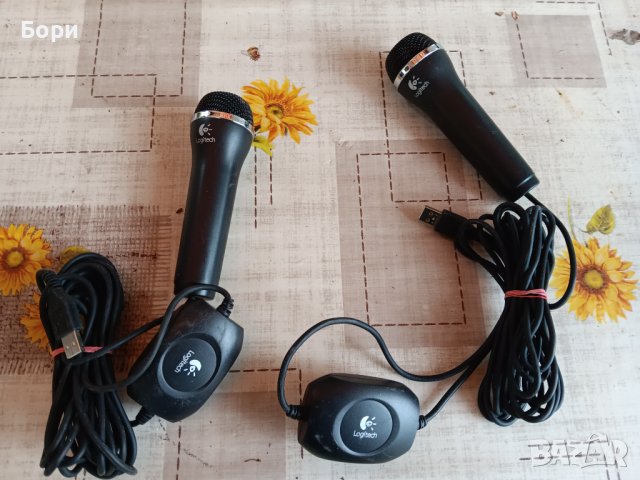 Logitech Microphone Model A-0060A USB Black Konami - Tested, снимка 1 - Микрофони - 43042891