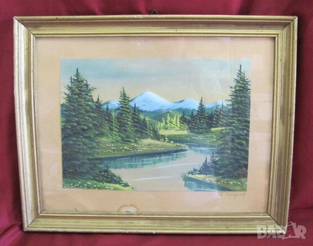 Стара Картина Подписана, снимка 8 - Картини - 43113113