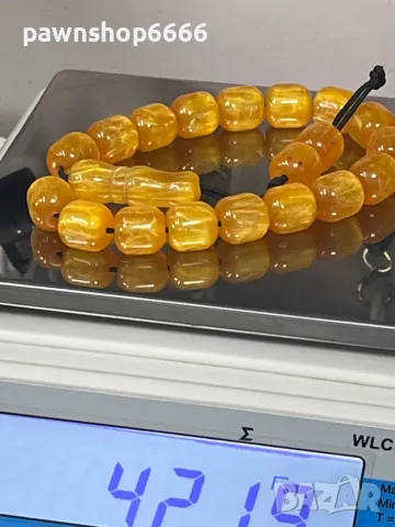  Броеница КОМБОЛОЙ от чист КАТАЛИН – 42 грама  , снимка 12 - Други ценни предмети - 49617956