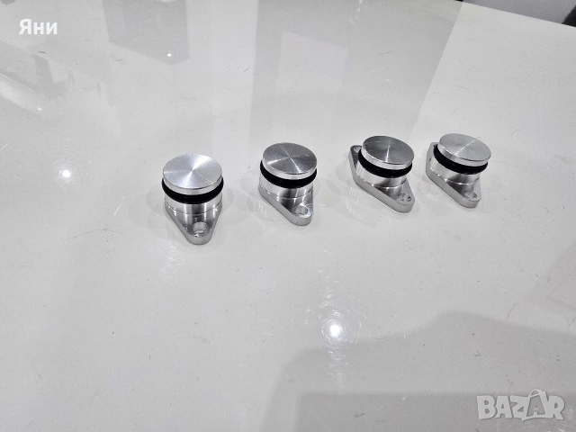 4бр х 22мм тапи с о-пръстени Алуминиеви вихрови клапи пеперудки BMW БМВ