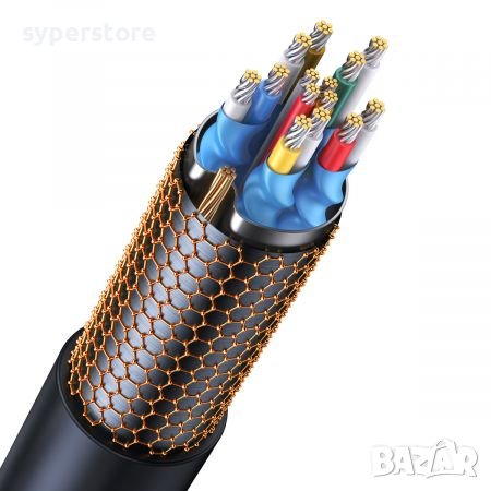 Кабел HDMI - HDMI 3м Ver:2.0 4K 60Hz Baseus WKGQ020301 High Definition Черен Cable HDMI M - HDMI M, снимка 3 - USB кабели - 38557921