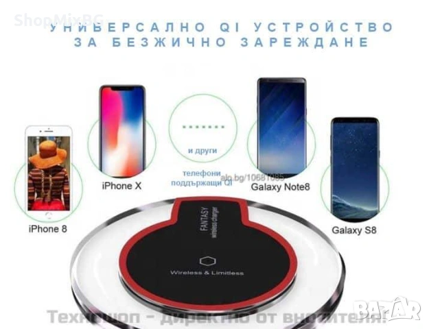 Подложка за безжично и бързо зареждане с Qi съвместими устройства, снимка 4 - Безжични зарядни - 53506264