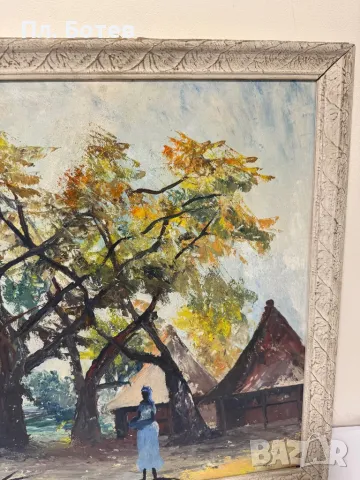 Стара маслена картина, снимка 4 - Картини - 48376245