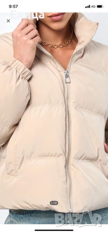 Яке puffer - телесен цвят 