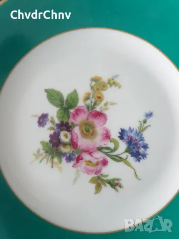 3бр Tirschenreuth Бавария немска колекционерска декоративна порцеланова чиния-картина/цветя, снимка 2 - Картини - 49371956