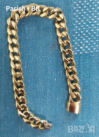 Златна мъжка гривна, снимка 8 - Гривни - 48820049