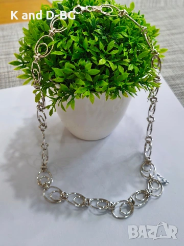 Дамски сребърен ланец проба 925, снимка 10 - Колиета, медальони, синджири - 53522543