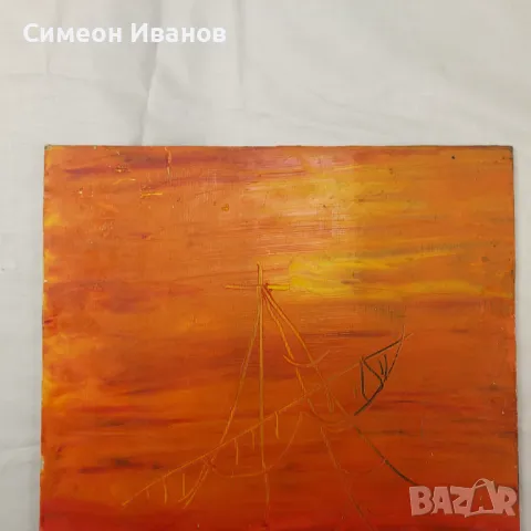 Интересна стара картина подписана П.С. SG2012, снимка 3 - Картини - 47576488