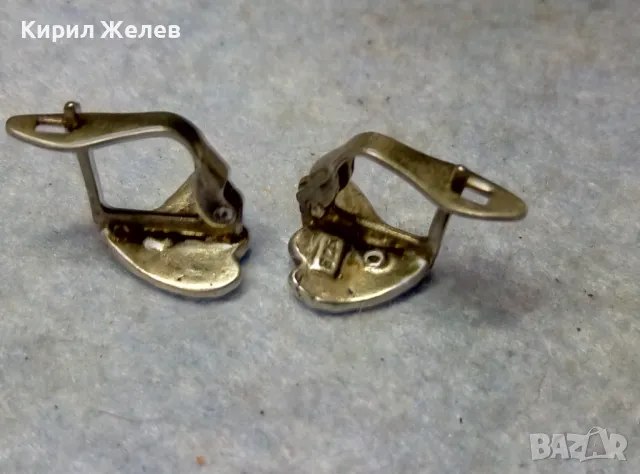 РЕТРО АРТ СТИЛ АНГЛИЙСКИ МАРКАЗИТЕНИ СРЕБЪРНИ ОБЕЦИ СРЕБРО 925 РЪЧНА ИЗРАБОТКА 48205, снимка 3 - Обеци - 49732923