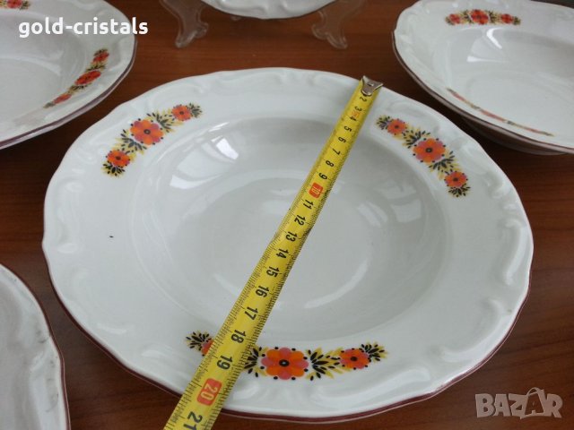 Стар български порцелан чинии бароков стил, снимка 8 - Антикварни и старинни предмети - 33342982